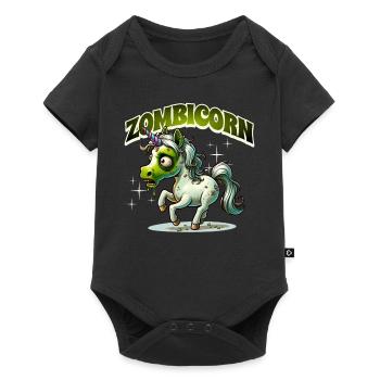 Licorne zombie zombie - Body à manches courtes Premium Bébé - noir - Devant