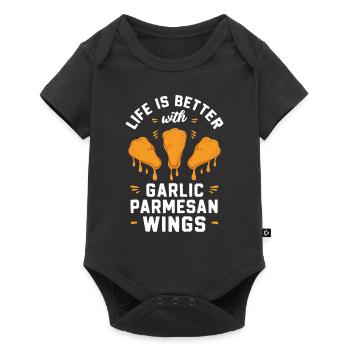 Chicken Wings Wing Hot Cooked Chicken Fast Food - Baby Premium short-sleeve bodysuit - black - Front