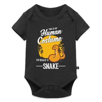 Costume de serpent Serpent de maïs Serpent d’Halloween - Body à manches courtes Premium Bébé - noir - Devant