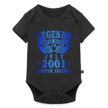 Legends were born in July 2001 Birthday - Baby Premium short-sleeve bodysuit - black - Front