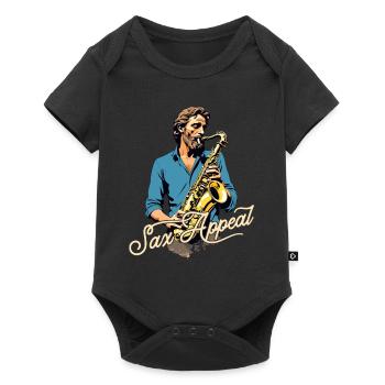 Conception de saxophone amusante pour les amateurs de musique jazz - Body à manches courtes Premium Bébé - noir - Devant