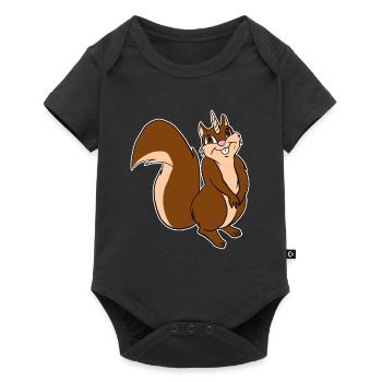 Squirrelcorn Funny Squirrel Unicorn Chipmunks Pun - Baby Premium short-sleeve bodysuit - black - Front