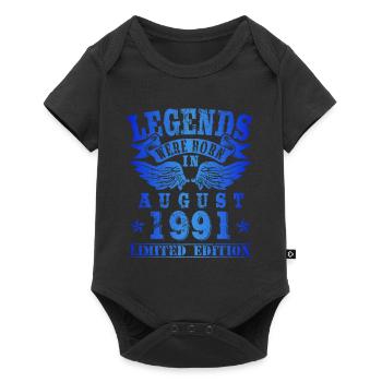 Les légendes sont nées en août 1991 Anniversaire - Body à manches courtes Premium Bébé - noir - Devant