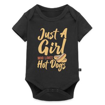 Hot Dog Adult Girl Juste une fille qui - Body à manches courtes Premium Bébé - noir - Devant