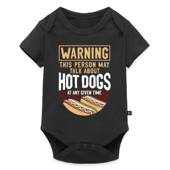 Hot Dog Adult Warning This Person - Baby Premium short-sleeve bodysuit - black - Front