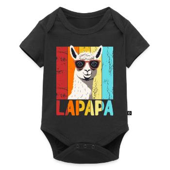 Lapapa Funny Llama Dad Perfect Style - Baby Premium short-sleeve bodysuit - black - Front