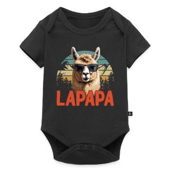 Lapapa Funny Llama Father Perfect Style - Baby Premium short-sleeve bodysuit - black - Front