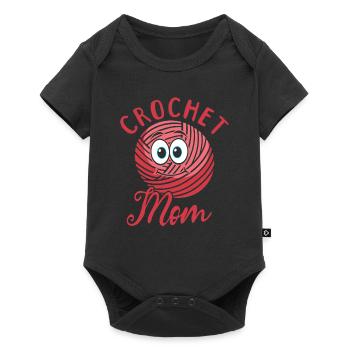 Crochet Crocheting Mama Crochet Mom - Baby Premium short-sleeve bodysuit - black - Front