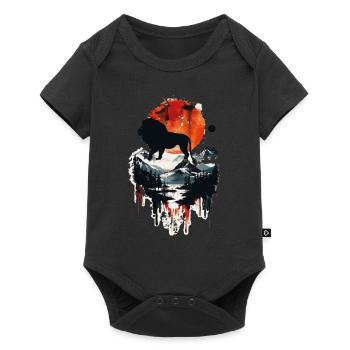 Lion - Baby Premium short-sleeve bodysuit - black - Front