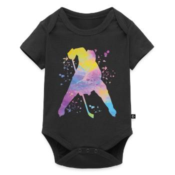 Eishockeyspieler Jungen Eishockey - Baby Premium short-sleeve bodysuit - black - Front