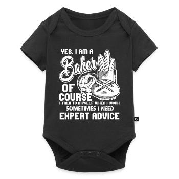 Baker Yes I Am A Baker - Baby Premium short-sleeve bodysuit - black - Front