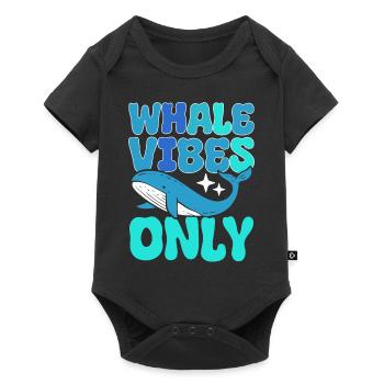 Walliebhaber Walexperte Whale Watching - Baby Premium Kurzarmbody - Schwarz - Vorne