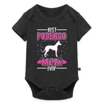 Meilleure maman Podenco de tous les temps - Body à manches courtes Premium Bébé - noir - Devant