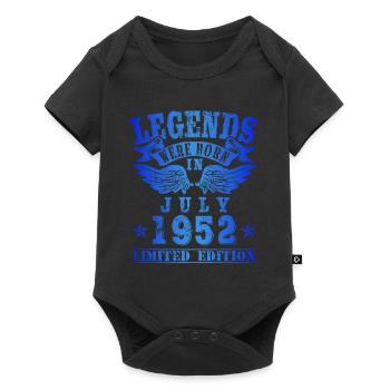 Legends were born in July 1952 Birthday - Baby Premium short-sleeve bodysuit - black - Front