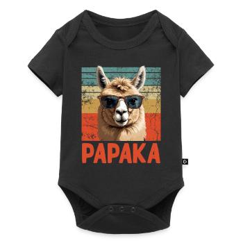 Funny Father Papaka Perfect Style - Baby Premium short-sleeve bodysuit - black - Front