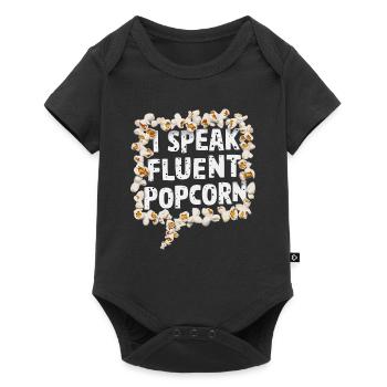 Funny popcorn saying, binge-watching popcorn - Baby Premium short-sleeve bodysuit - black - Front