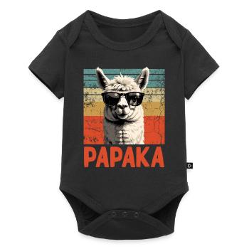 Papaka Drôle Alpaga Papa Style Parfait - Body à manches courtes Premium Bébé - noir - Devant