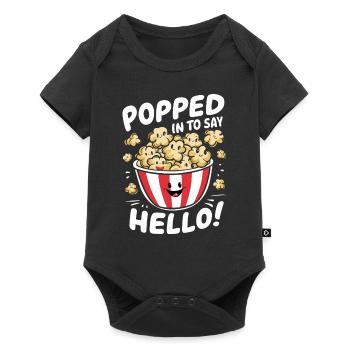 Funny popcorn saying, binge-watching popcorn - Baby Premium short-sleeve bodysuit - black - Front