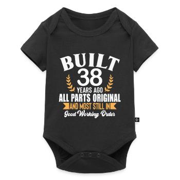 Built 38 Years Ago All Parts Original Outfit 38th - Baby Premium short-sleeve bodysuit - black - Front