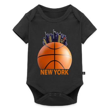 Horizon de basket-ball vintage de New York - Body à manches courtes Premium Bébé - noir - Devant