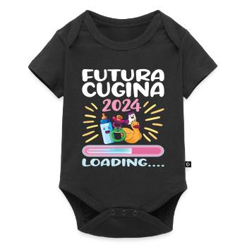 Become a cousin in 2024 - Baby Premium short-sleeve bodysuit - black - Front