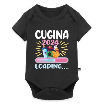 Become a cousin in 2024 - Baby Premium short-sleeve bodysuit - black - Front