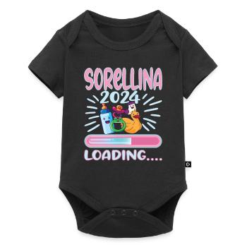 Futura Sorellina 2024 Chargement - Body à manches courtes Premium Bébé - noir - Devant