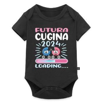 Become a cousin in 2024 - Baby Premium short-sleeve bodysuit - black - Front