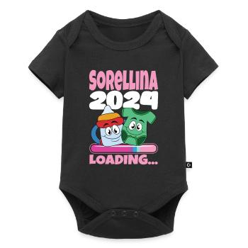 Futura Sorellina 2024 Chargement - Body à manches courtes Premium Bébé - noir - Devant