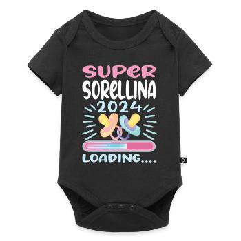 Futura Sorellina 2024 Chargement - Body à manches courtes Premium Bébé - noir - Devant