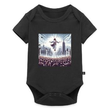 Jesus on New York - Baby Premium short-sleeve bodysuit - black - Front
