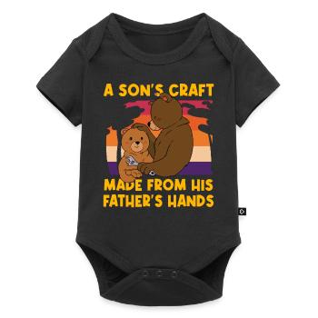 Das Handwerk eines Sohnes aus den Händen seines Vaters - Baby Premium Kurzarmbody - Schwarz - Vorne