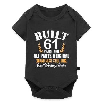 Built 61 Years Ago All Parts Original Outfit 61st - Baby Premium short-sleeve bodysuit - black - Front