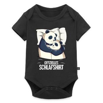 Official Panda Sleep Shirt - Baby Premium short-sleeve bodysuit - black - Front