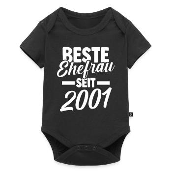 Meilleure épouse de la Saint-Valentin depuis 2001 - Body à manches courtes Premium Bébé - noir - Devant