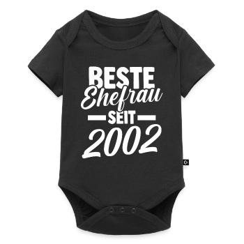 Meilleure épouse de la Saint-Valentin depuis 2002 - Body à manches courtes Premium Bébé - noir - Devant