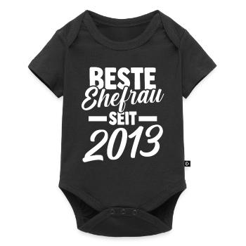 Meilleure épouse de la Saint-Valentin depuis 2013 - Body à manches courtes Premium Bébé - noir - Devant