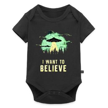 Des toons #lovely OVNI - Body à manches courtes Premium Bébé - noir - Devant