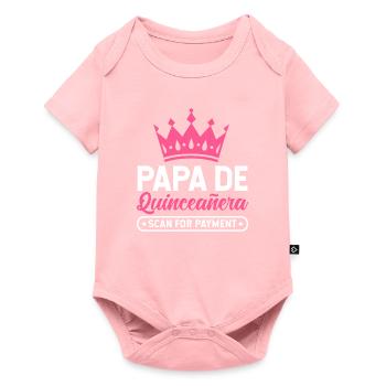 Papa De Quinceanera Scan Pour Paiement 5ème Anniversaire - Body à manches courtes Premium Bébé - rose - Devant