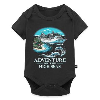 Croisière aventure en haute mer - Body à manches courtes Premium Bébé - noir - Devant