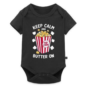 Dicton de pop-corn amusant, pop-corn en rafale - Body à manches courtes Premium Bébé - noir - Devant
