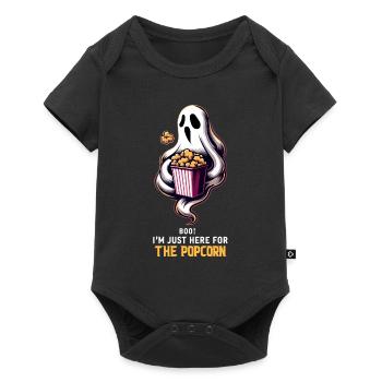 Funny popcorn saying, binge-watching popcorn - Baby Premium short-sleeve bodysuit - black - Front