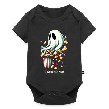 Funny popcorn saying, binge-watching popcorn - Baby Premium short-sleeve bodysuit - black - Front