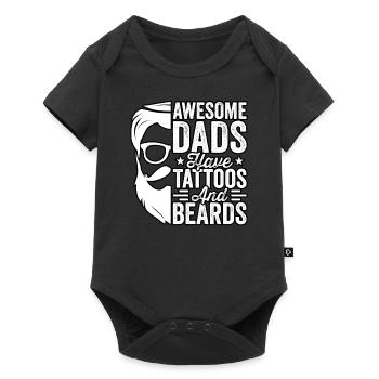 Awesome Dads have Tattoos and Beards - Baby Premium short-sleeve bodysuit - black - Front