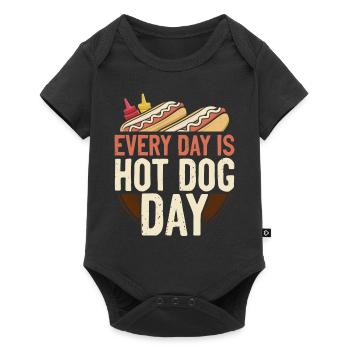 Hot Dog Adult Every Day Is Hot Dog - Baby Premium short-sleeve bodysuit - black - Front