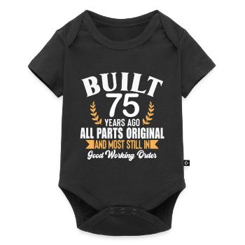 Built 75 Years Ago All Parts Original Outfit 75th - Baby Premium short-sleeve bodysuit - black - Front