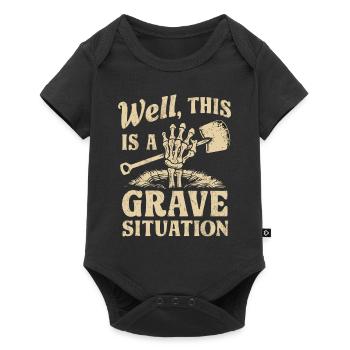 Skeleton Cemetery Pun Funny Saying - Baby Premium short-sleeve bodysuit - black - Front