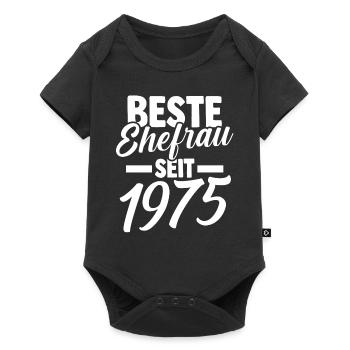 Meilleure épouse de la Saint-Valentin depuis 1975 - Body à manches courtes Premium Bébé - noir - Devant