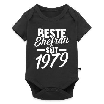 Meilleure épouse de la Saint-Valentin depuis 1979 - Body à manches courtes Premium Bébé - noir - Devant
