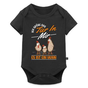 Je sens l’animal en moi C’est un poulet - Body à manches courtes Premium Bébé - noir - Devant